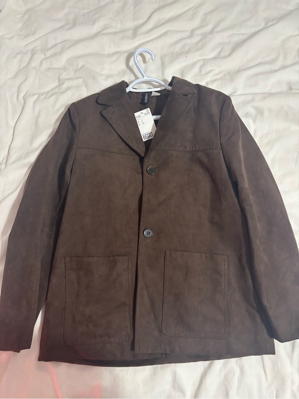 Divided Dark Brown Suede Trench Coat